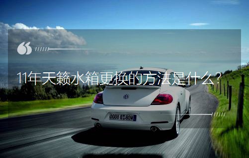 11年天籟水箱更換的方法是什么? 11年天籟水箱更換的方法是什么?
