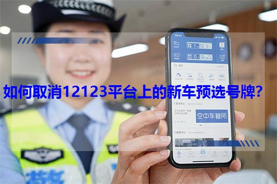 如何取消12123平臺上的新車預選號牌?